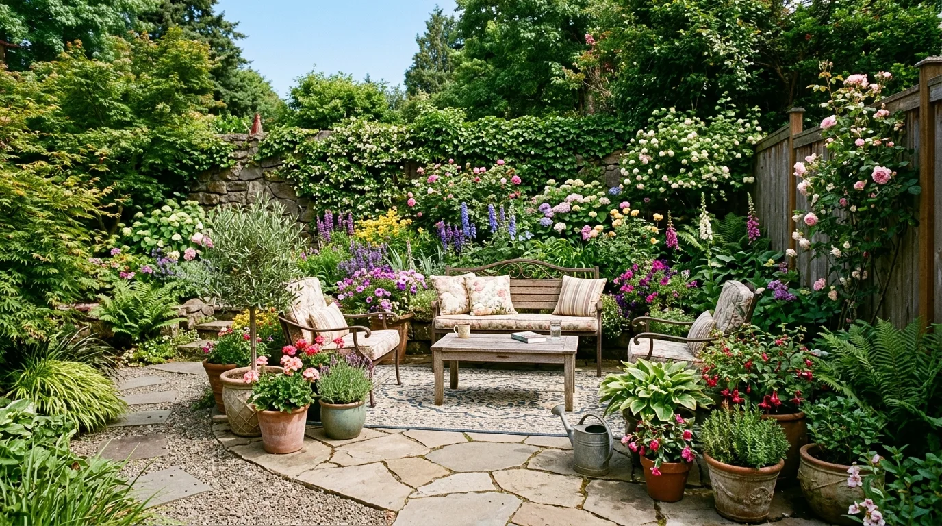 Evening Patio Garden Setup